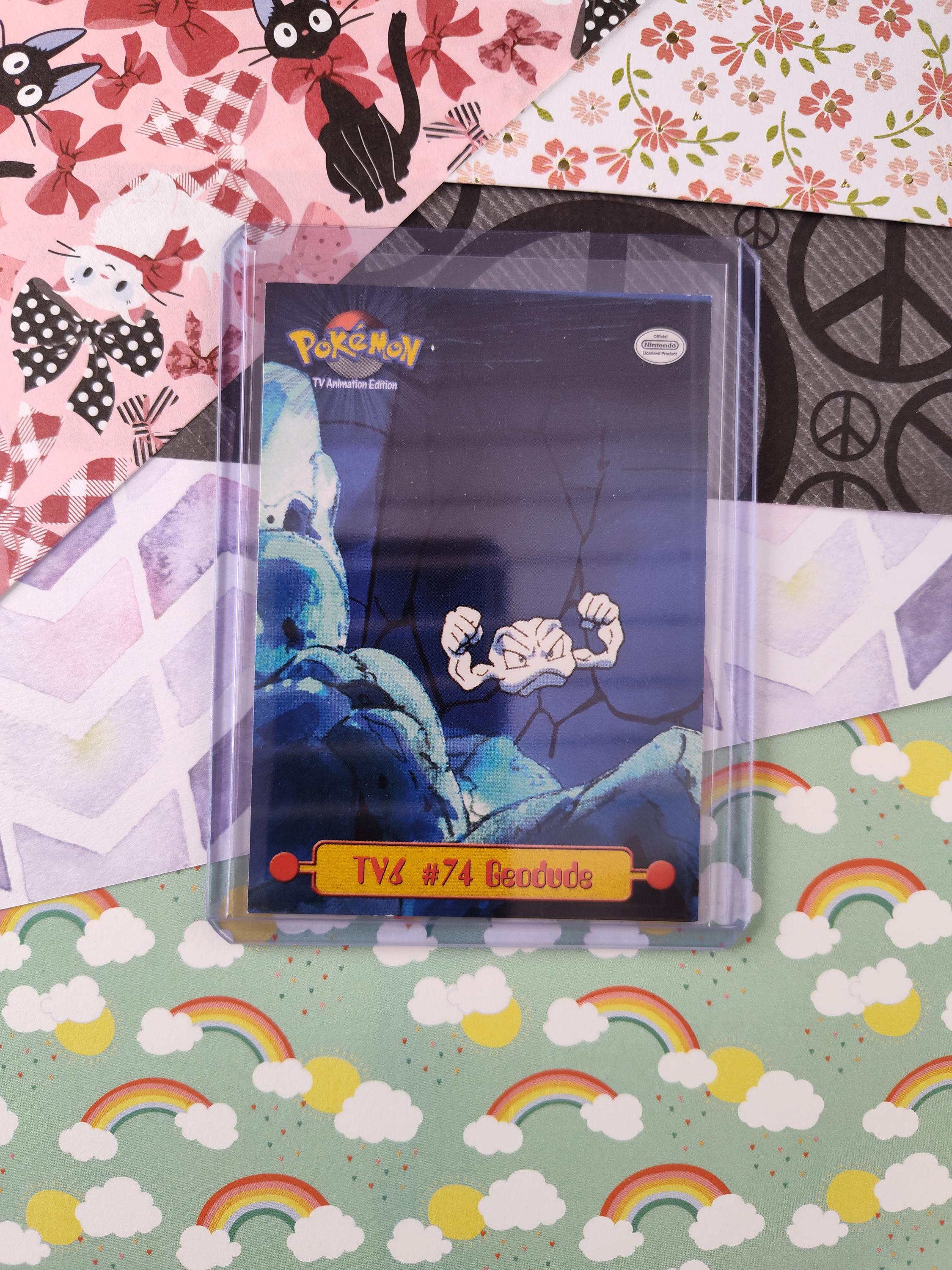 Vintage 1998 Topps Black Label Pokemon TV6 #74 Geodude Non-holo
