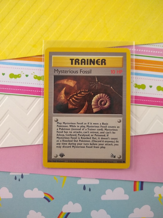 Vintage Common - 1st Edition Mysterious Fossil Pokemon Card 62/62 - LP (B)