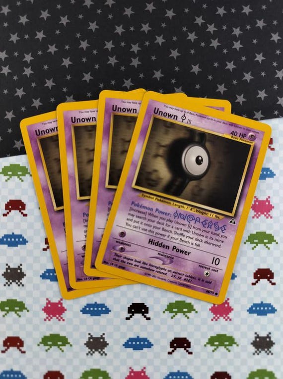 Vintage Common - Set/4 Unown (I) Neo Discovery Non-holo Pokemon Cards 68/75 - LP - Etsy Vintage Common - Set/4 Unown (I) Neo Discovery Non-holo Pokemon Cards 68/75 - LP - Etsy