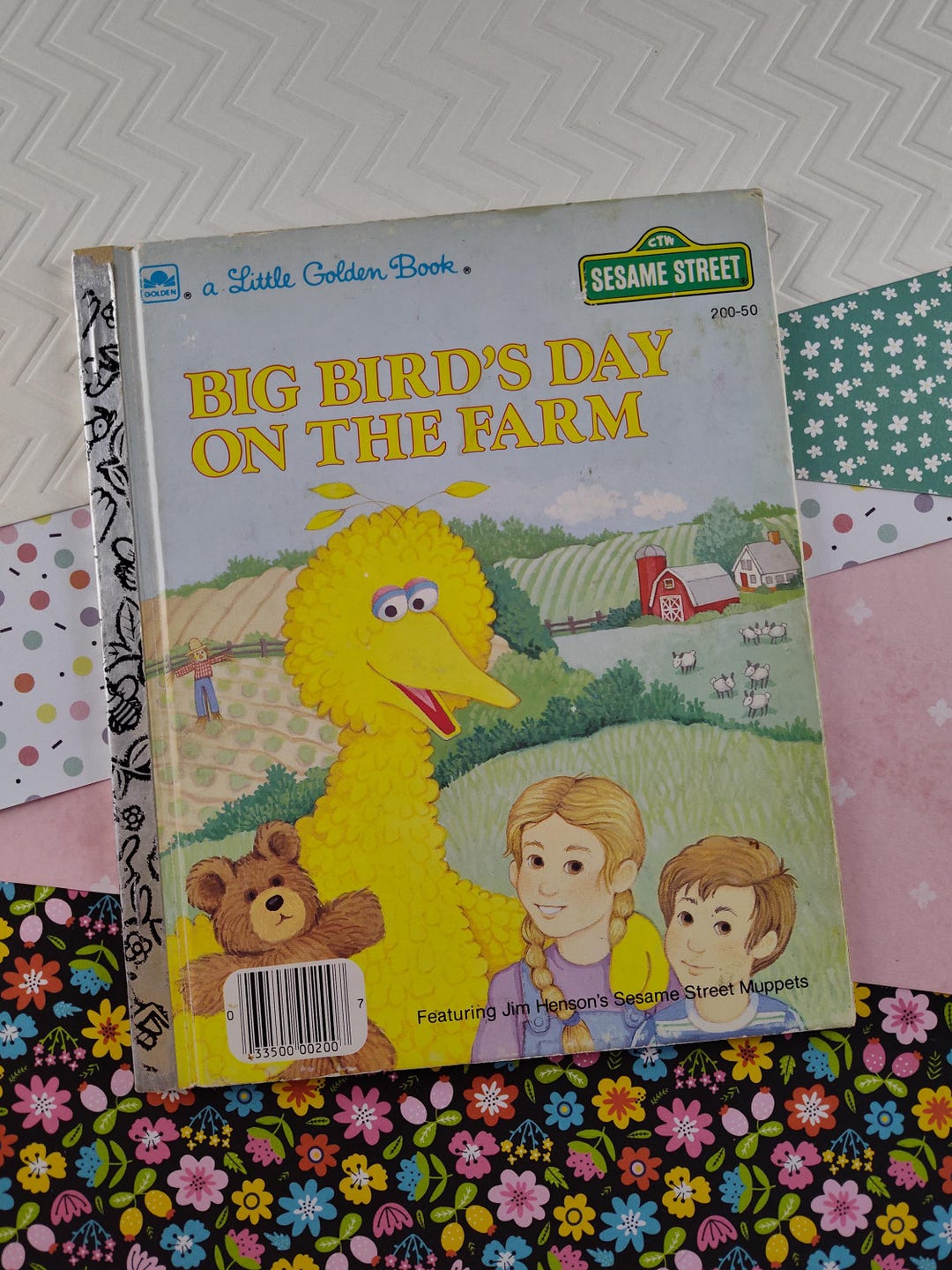 CLEARANCE Vintage 1985 Little Golden Book "big Bird's Day on the Farm ...