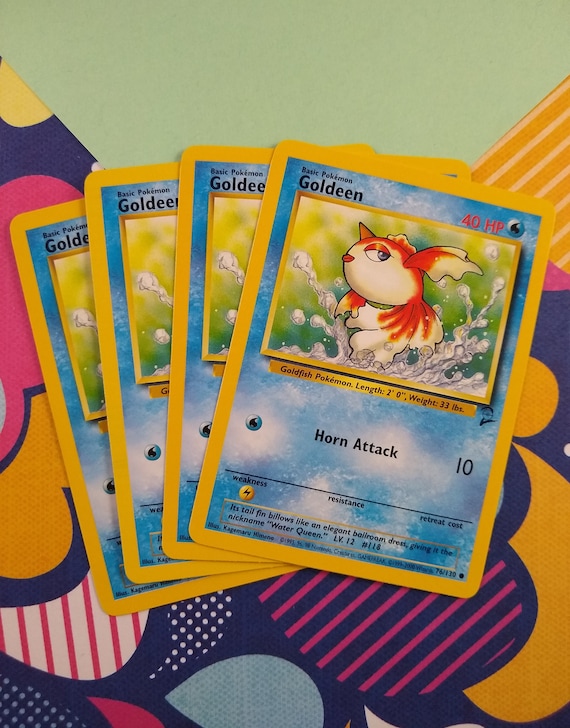 pokemon goldeen card 55 PCS TCG Deck Box Gold Foil Card Assorted Pokemo