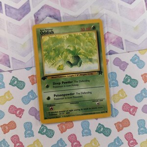 Vintage Common - 1st Edition Oddish Team Rocket Pokemon Card 63/82 - Mp/ creased (C) - Etsy