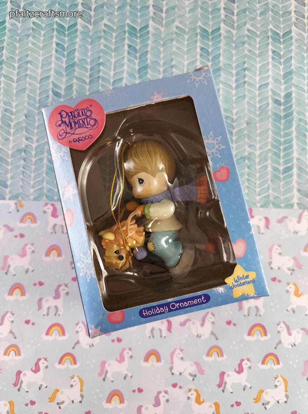 Vintage Precious Moments Cute Lil' Christmas Ornament Winter Wonderland ...