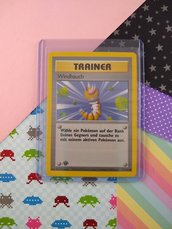 Vintage Common (german) - 1st Edition Gust of Wind Base Set Pokemon Card  93/102 - NM - Etsy