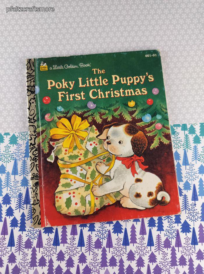 Vintage 1995 Little Golden Book: Il primo Natale del piccolo cucciolotto con copertina rigida