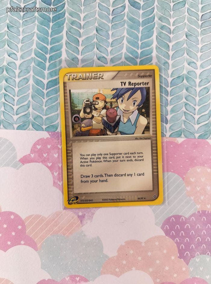 Vintage Uncommon - TV Reporter Ex Dragon Non-holo Pokemon Card 88/97 - NM - Etsy Ireland Vintage Uncommon - TV Reporter Ex Dragon Non-holo Pokemon Card 88/97 - NM - Etsy Ireland
