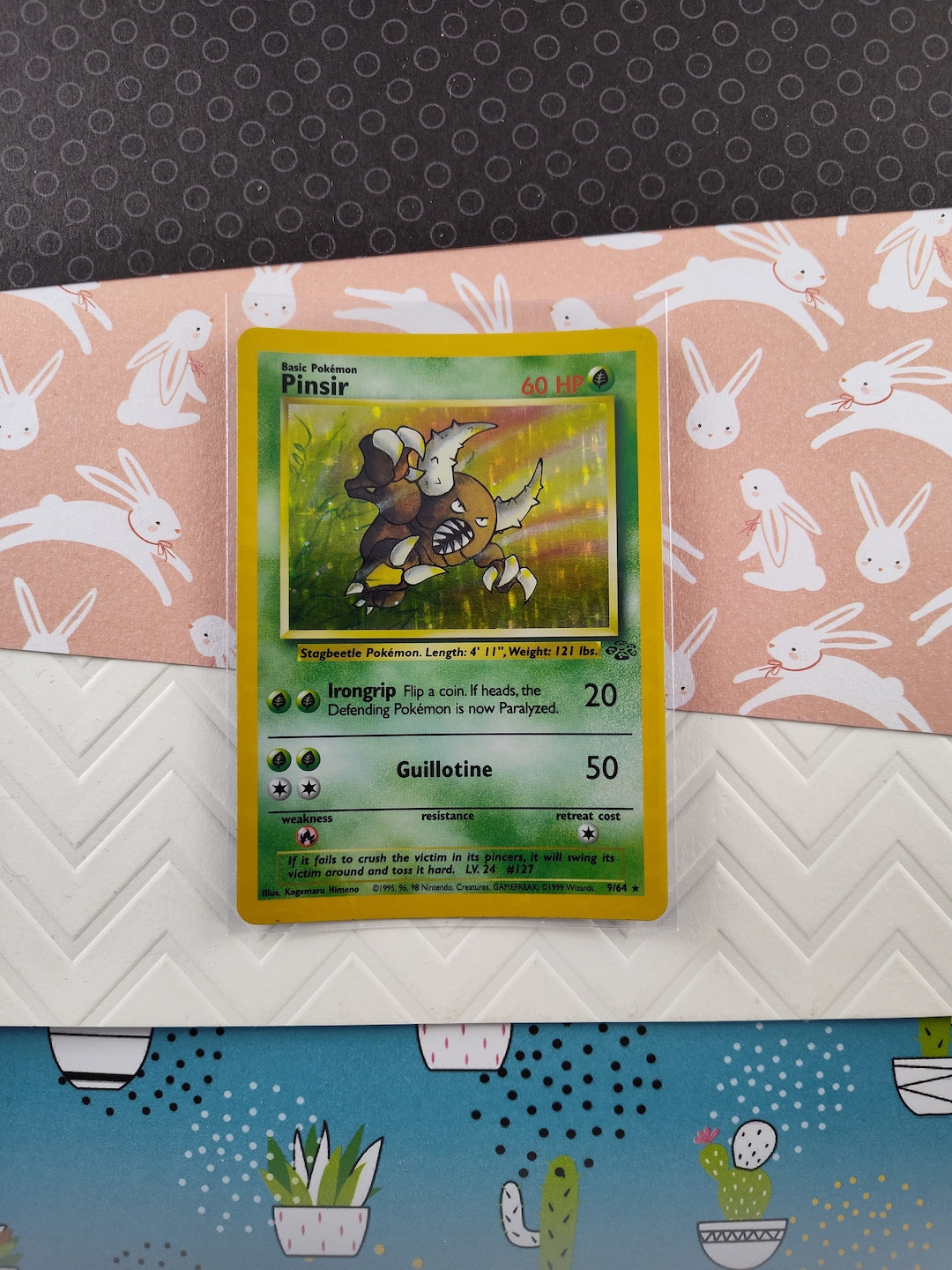 Vintage Rare Pinsir Jungle Holographic Pokemon Card 9/64 LP Etsy UK