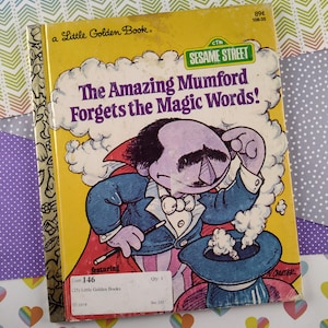 Vintage 1979 Little Golden Book: The Amazing Mumford Forgets the Magic Words! Hardcover