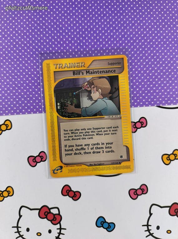Vintage Uncommon - Bill's Maintenance Expedition Non-Holo Pokemon Card  137/165 - LP