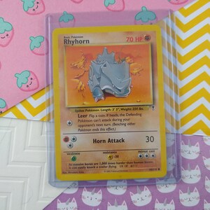 LIQUIDACIÓN Carta Pokémon Vintage Común - Serie Legendaria Rhyhorn (No Holográfica) 90/110 - NM