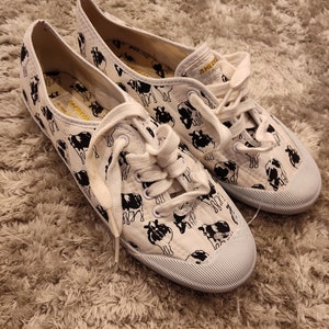 CLEARANCE RARE HTF Vintage 1988 American Eagle x Woody Jackson Cow Print Sneakers Schuhe Gr. 8