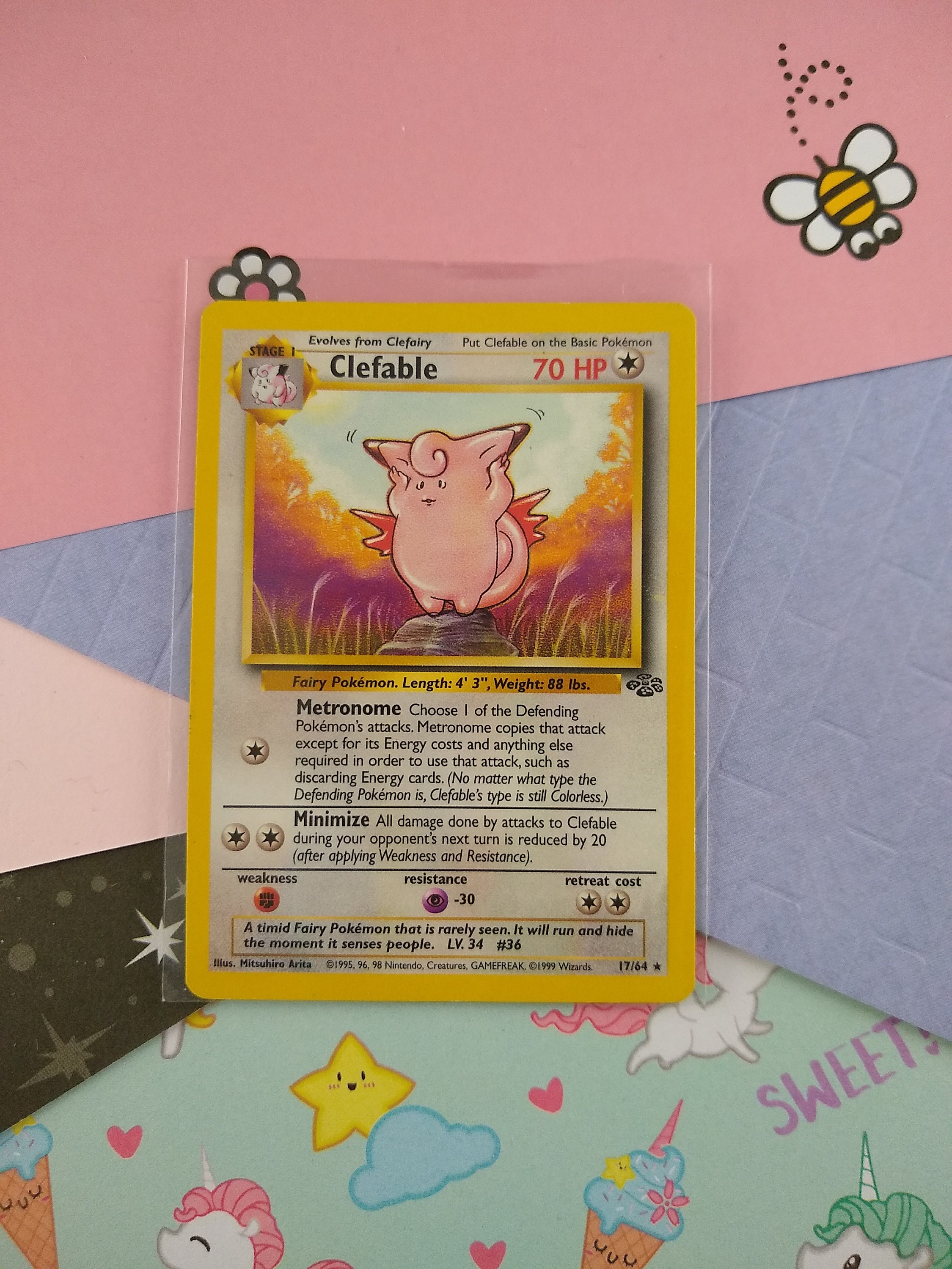 clefable holographic pokemon card Pokemon Jungle - Clefable - 1/64 main image 1