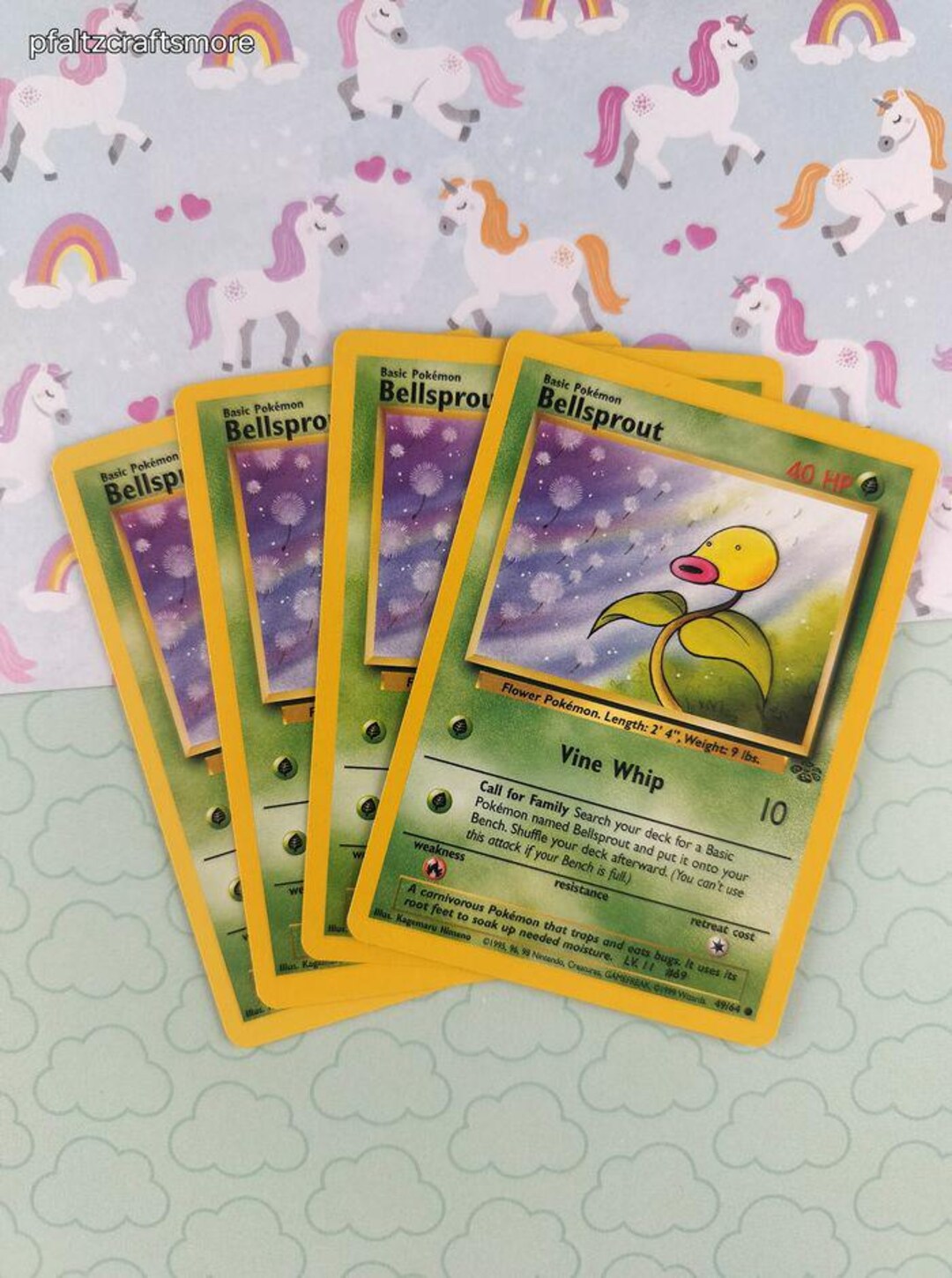 1995 bellsprout pokemon card value - Triumphant [G] Vine Whip (10) [G] Call for Family Vintage Original Pokmon Jungle Set