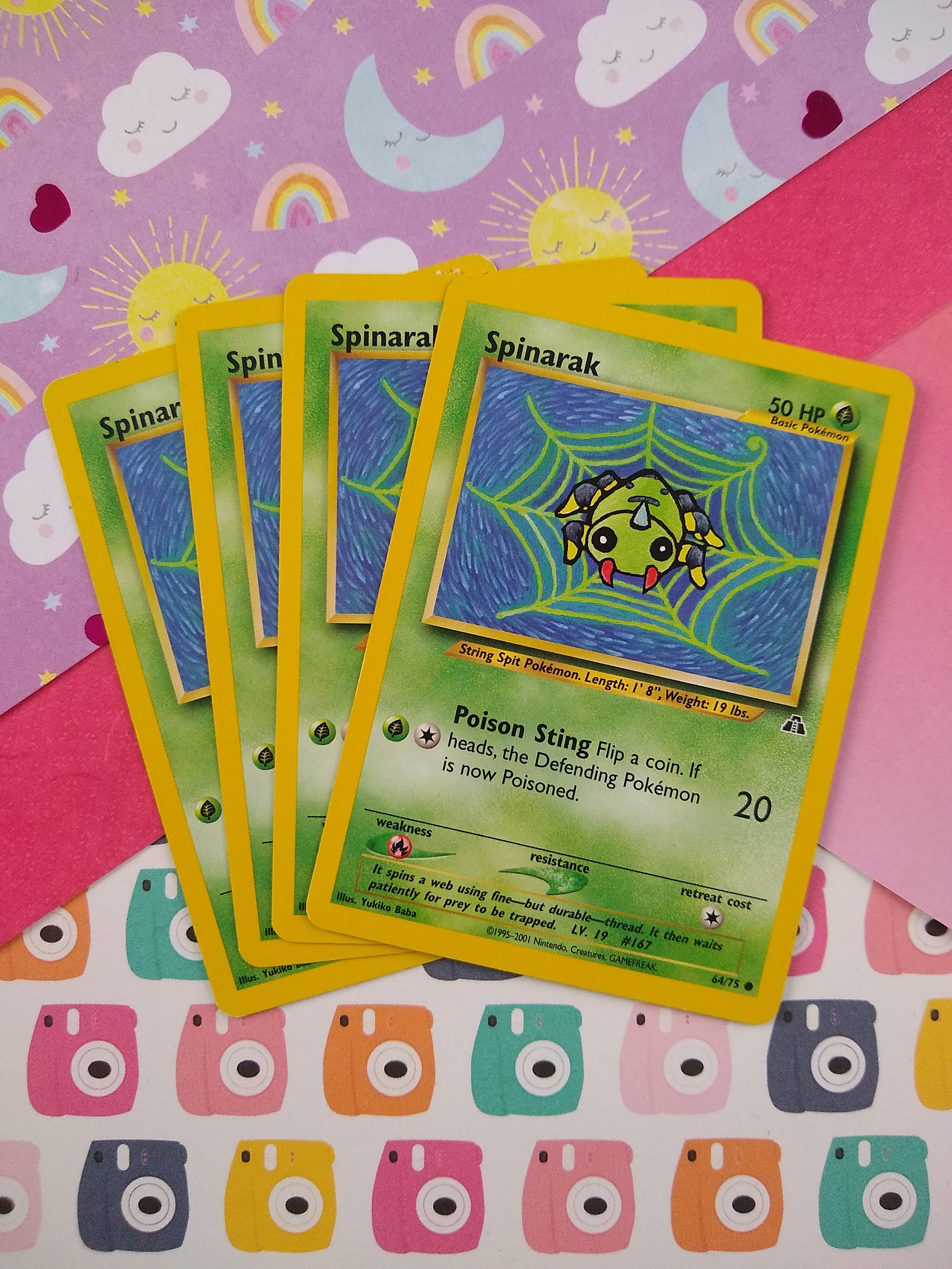 Vintage Common - Set/4 Spinarak Neo Discovery Non-holo Pokemon Cards 64/75  - LP - Etsy