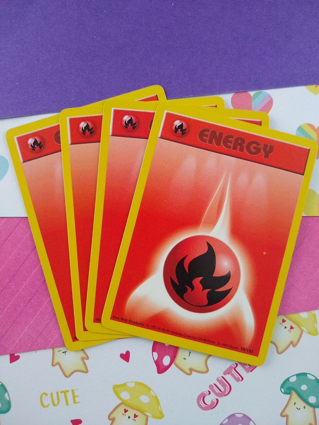 Vintage Energy - Set/4 Shadowless Fire Base Set Non-holo Pokemon Cards 98/102 - LP - Etsy Vintage Energy - Set/4 Shadowless Fire Base Set Non-holo Pokemon Cards 98/102 - LP - Etsy