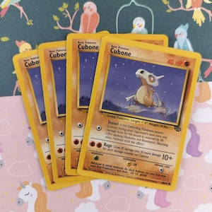 LIQUIDACIÓN Vintage Común - Set/4 Cartas Pokémon Cubone Jungle No Holográficas 50/64 - LP