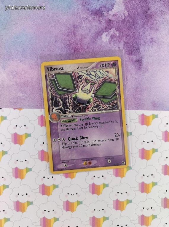 pokemon vibrava card Trading Game EX Dragon Rare #22 Colorless Artist Vibrava (Pulsing Aura #125/234, 2-Diamonds)