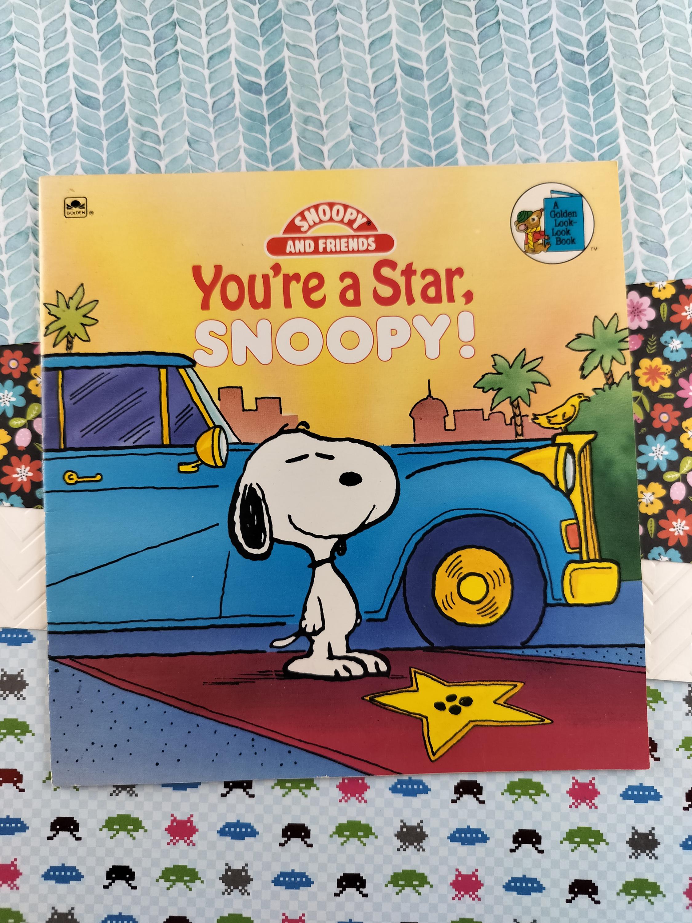 Vintage 1990 Golden Look-look Book: You're a Star, Snoopy! Snoopy
