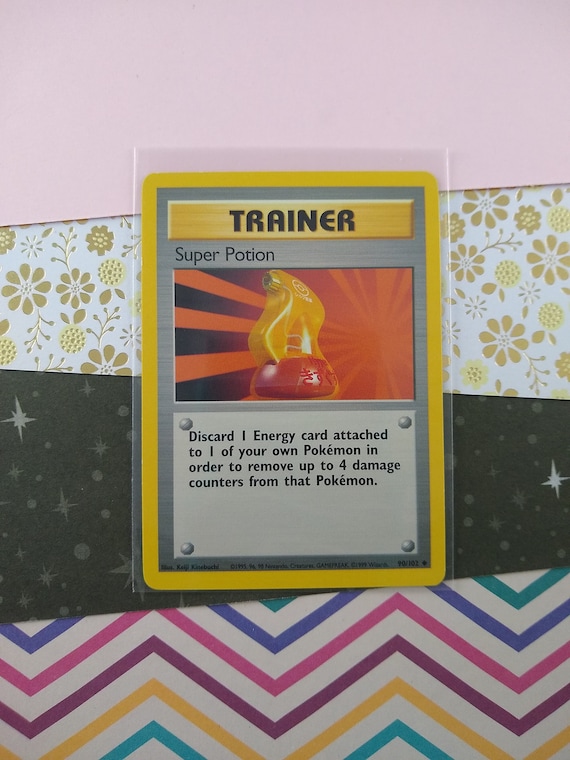 super potion pokemon card Vintage Uncommon - Super Potion Base Non-holo Pokemon Card 90/102 - VG (B)