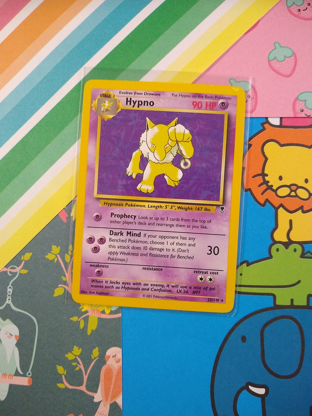 Vintage Rare Hypno Legendary Nonholo Pokemon Card 25/110 Etsy