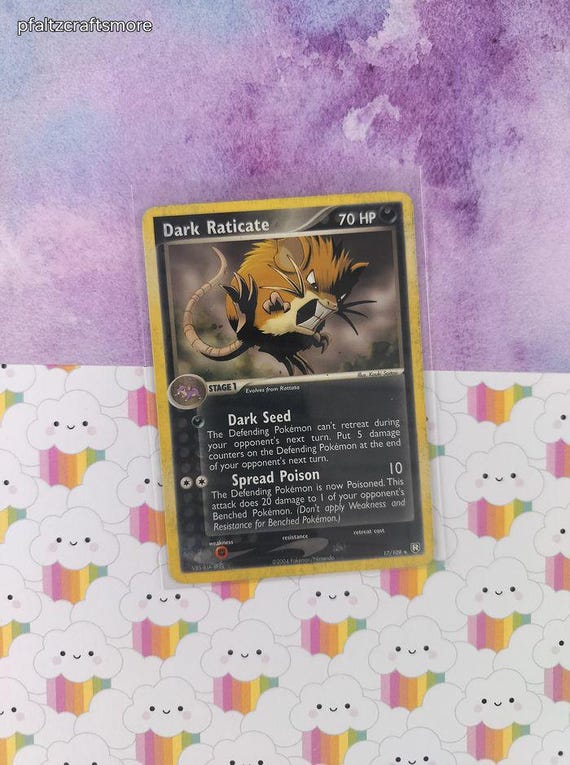raticate pokemon card TCG Team Rocket Dark No Holo Italian Weakness Grass 2 Resistance None None Retreat Cost Over the Brick Pokmon