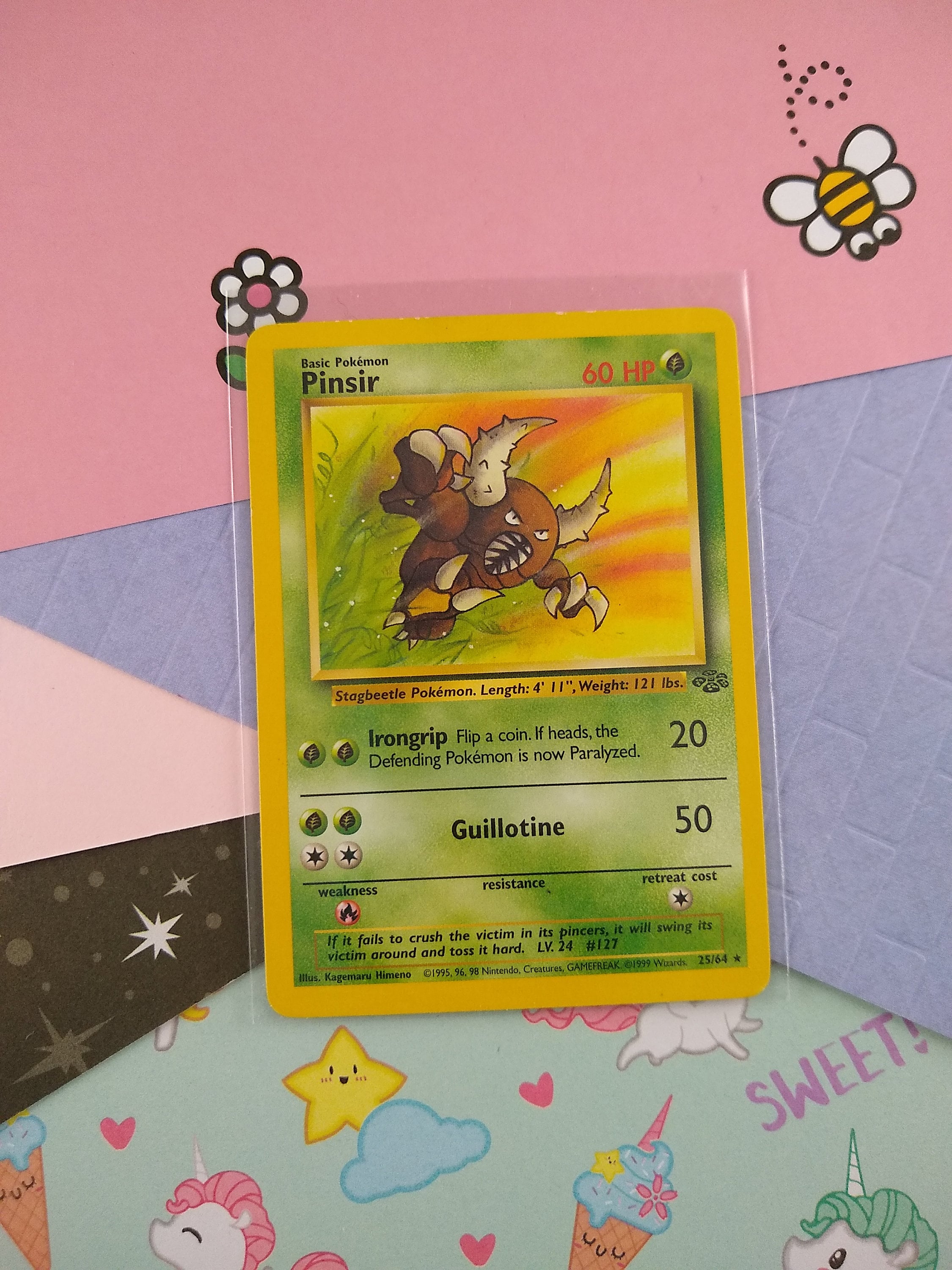 CLEARANCE Vintage Rare Pinsir Jungle Non-Holo Pokemon Card 25/64 VG (D)