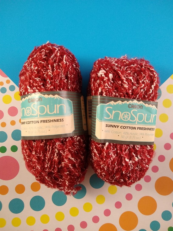 CLEARANCE Vintage Caron Snospun Cotton Blend Yarn, NEW & Unused