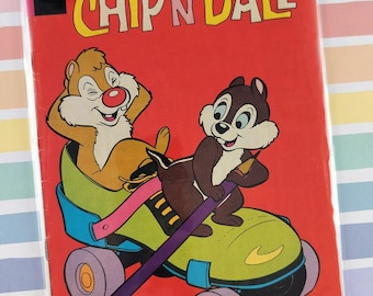 Fumetto vintage del 1974 di Cip e Ciop Disney n. 31 della Whitman, in condizioni da buone a ottime, con busta e cartoncino protettivo.