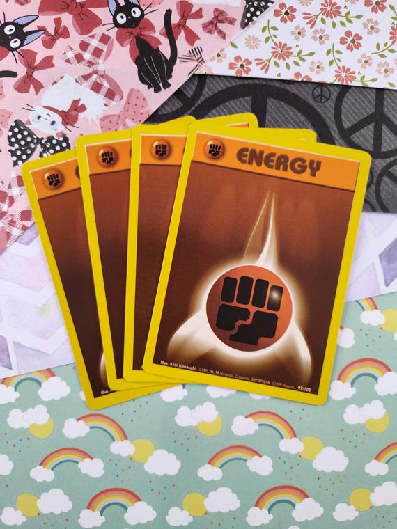 Vintage Energy - Set/4 Fighting Base Set Non-holo Pokemon Cards 97/102 - LP - Etsy Vintage Energy - Set/4 Fighting Base Set Non-holo Pokemon Cards 97/102 - LP - Etsy