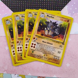 1995 rhydon pokemon card rhydon 1995 Pokmon card 100hp