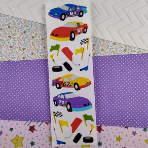 CLEARANCE Vintage 1998 Mrs. Grossman&#39;s Race Cars Full Sticker Sheet, Unused