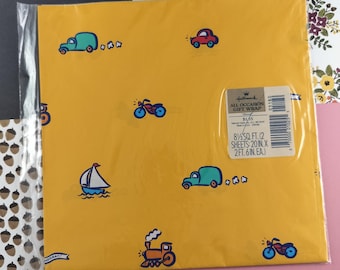 Vintage Hallmark All Occasion Gift Wrap Wrapping Paper, 2 Sheets New