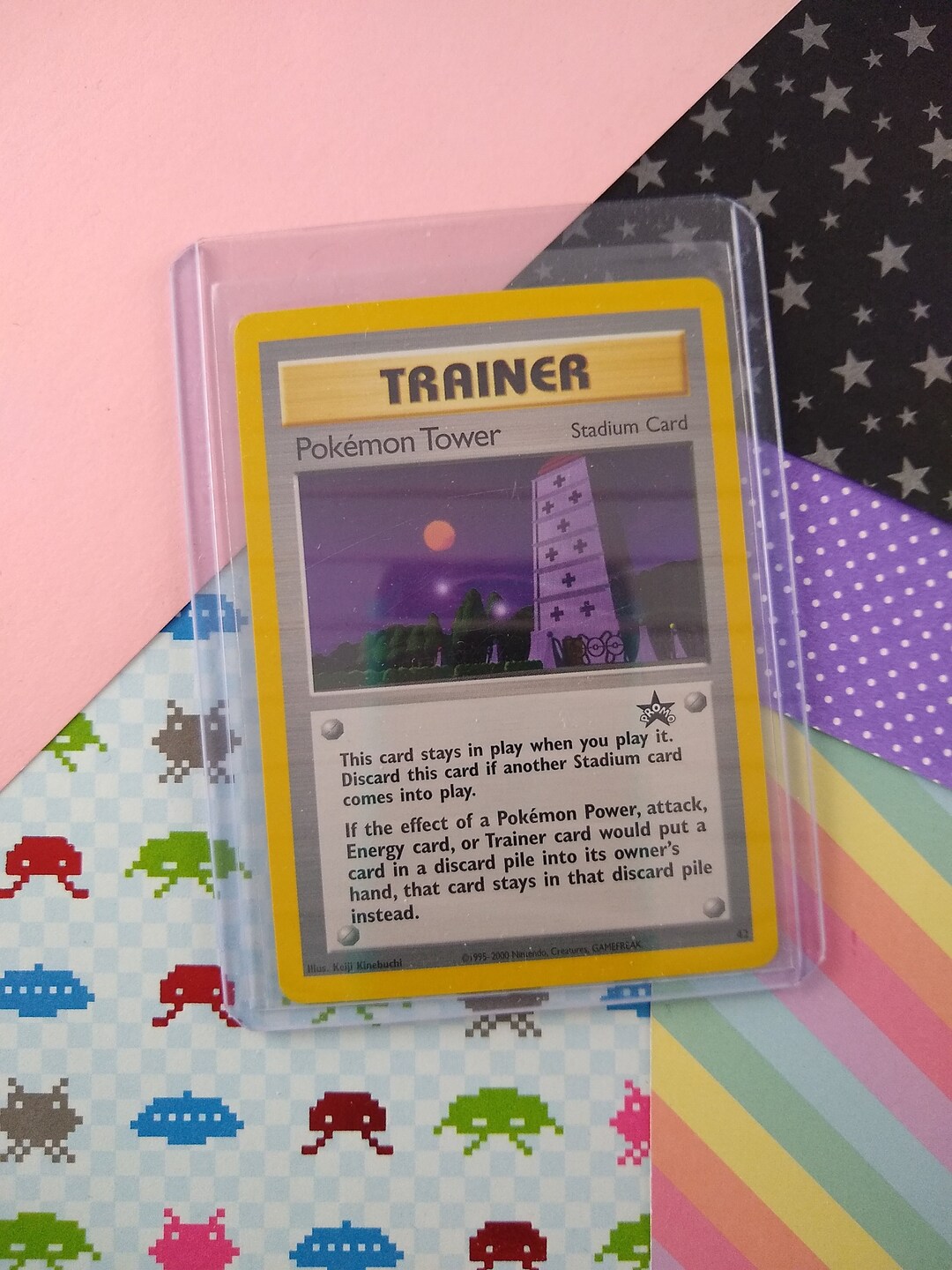 Vintage Promo Pokemon Tower Black Star Promo Nonholo Pokemon Card 42