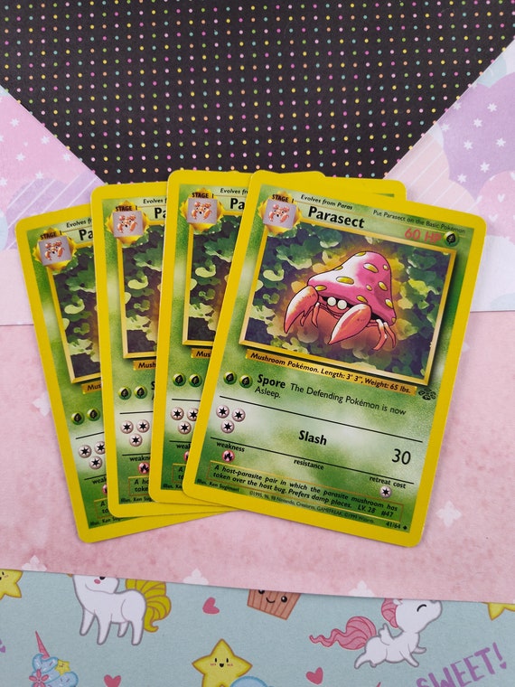 Vintage Uncommon - Set/4 Parasect Jungle Non-holo Pokemon Cards 41/64 - LP  - Etsy