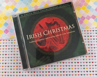 CD de audio vintage de 2003: Navidad irlandesa: Un clásico instrumental de Green Hill (PROBADO)