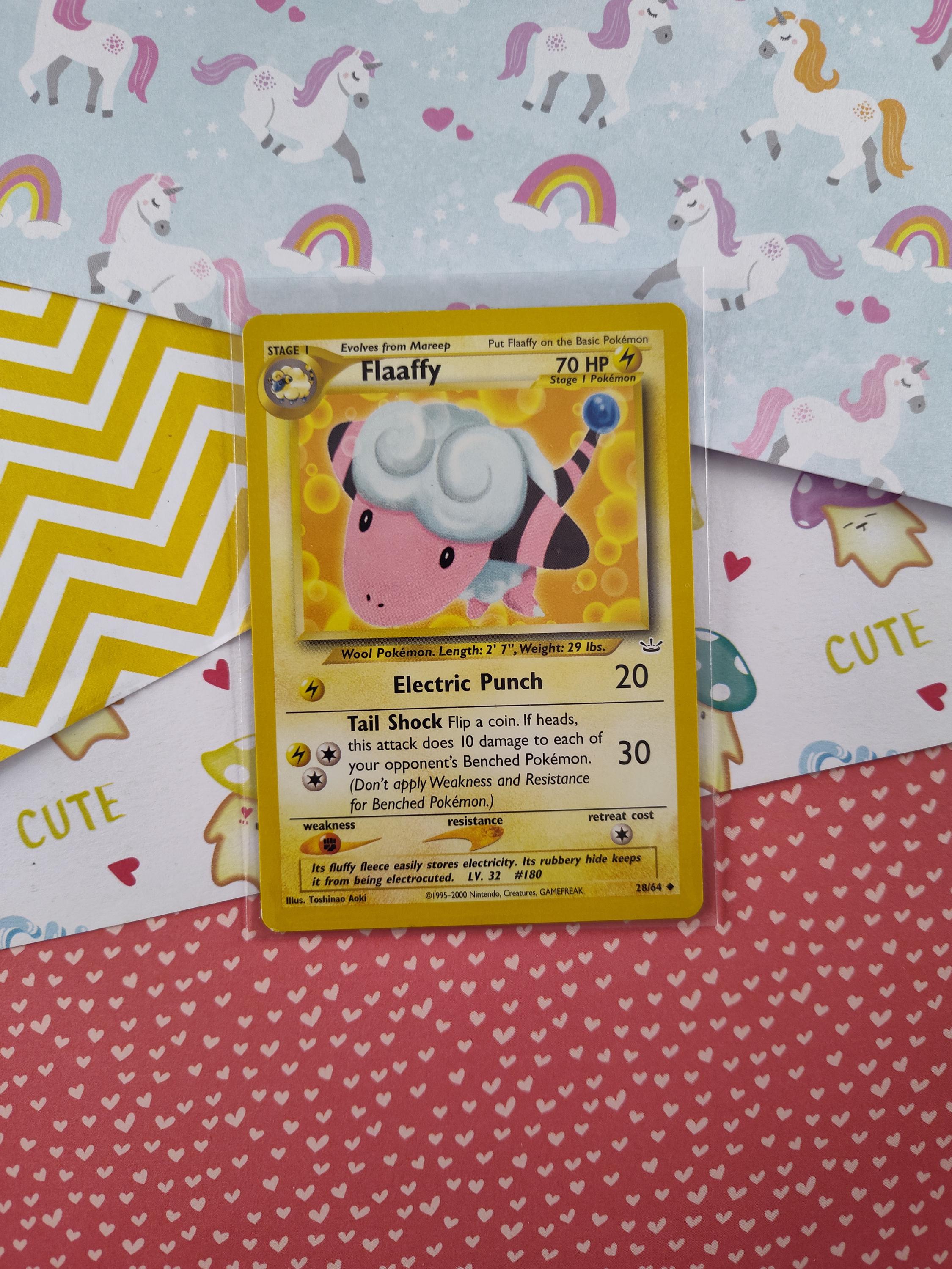 Vintage Uncommon - Flaaffy Neo Revelation Non-holo Pokemon Card 28
