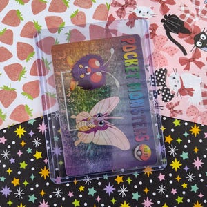 CLEARANCE Vintage Pocket Monsters Vending Prism Holo Trading Sticker #1215  / #1208 Venonat / Rhyhorn - NM