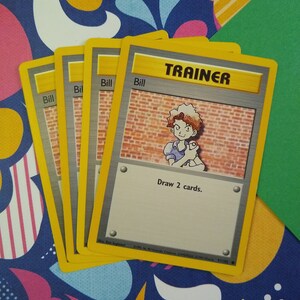 ABSTAND Vintage Common - Set/4 Bill Base Set Non-Holo Pokemon Karte 91/102 - LP