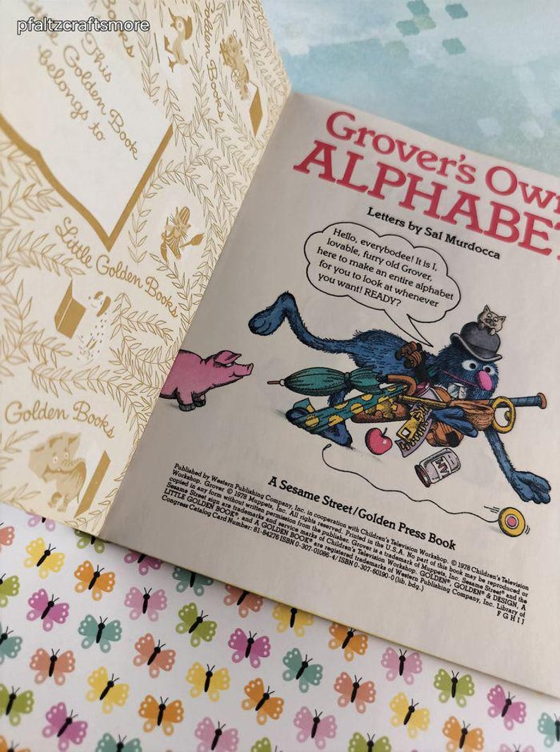 Grover Abc Vintage 1978 Little Golden Book: Grover's Own Alphabet Hardcover - Etsy