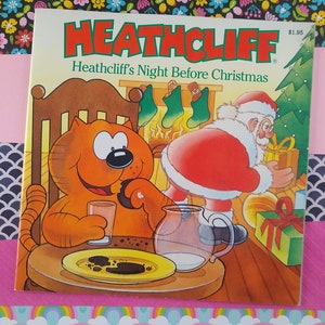 CLEARANCE Vintage 1988 Watermill Press "Heathcliff's Night Before Christmas" Softcover, Nice & Clean