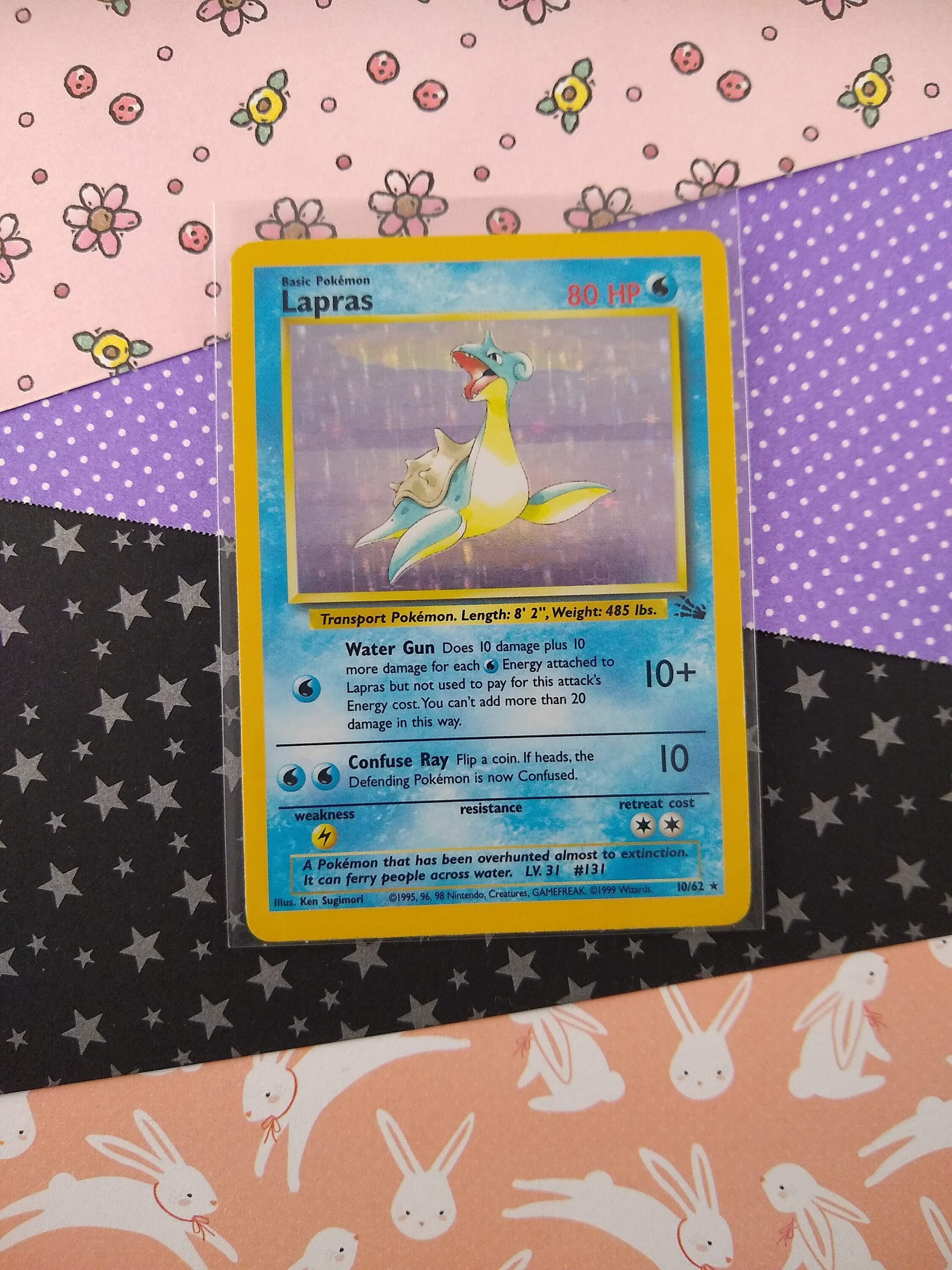 for position only pokemon cards 1999 POKEMON FOSSIL #10 LAPRAS-HOLO