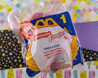 Vintage 1996 Nickelodeon Tangle Twist-A-Zoid McDonalds Toy SEALED