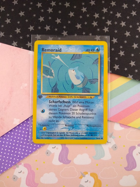Vintage Common (german) - 1st Edition Remoraid (remoraid) Neo Revelation Pokemon Card 50/64 - VG - Etsy Vintage Common (german) - 1st Edition Remoraid (remoraid) Neo Revelation Pokemon Card 50/64 - VG - Etsy