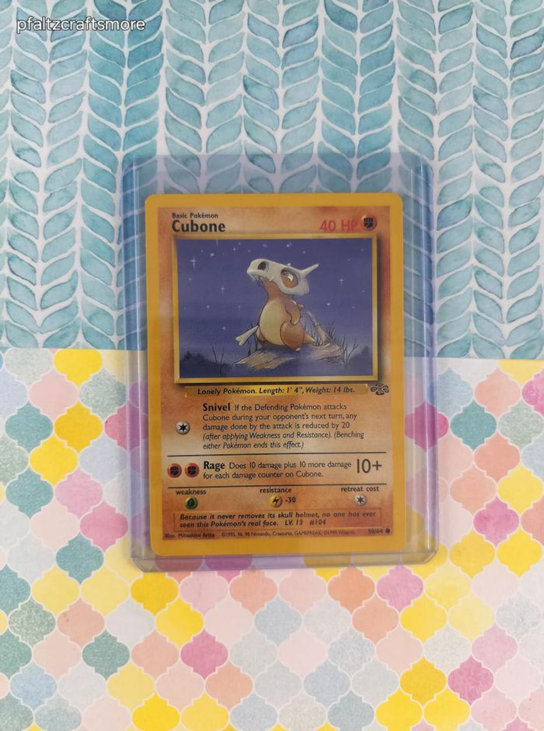 Vintage Common - Cubone Jungle Non-holo Pokemon Card 50/64 - NM - Etsy
