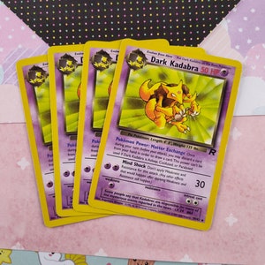 CLEARANCE Vintage Uncommon - Set/4 Dark Kadabra Team Rocket Non-holo Pokemon  Cards 39/82 - LP - Etsy India