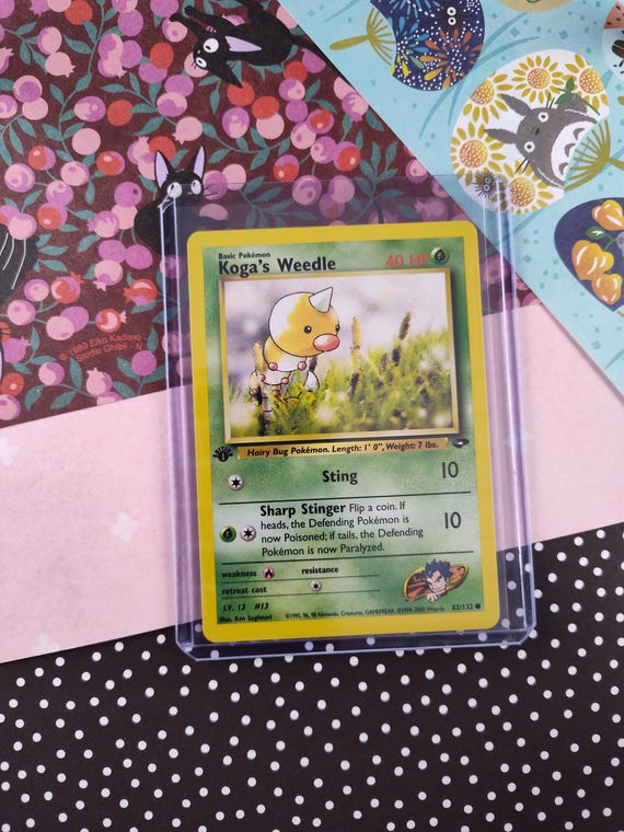 Vintage Common - 1st Edition Koga's Weedle Gym Challenge Non-Holo Pokemon Card 82/132 - NM Vintage Common - 1st Edition Koga's Weedle Gym Challenge Non-Holo Pokemon Card 82/132 - NM