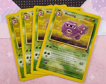 Vintage Uncommon - Set/4 Weezing Fossil Non-holo Pokemon Cards 45/62 - LP -  Etsy