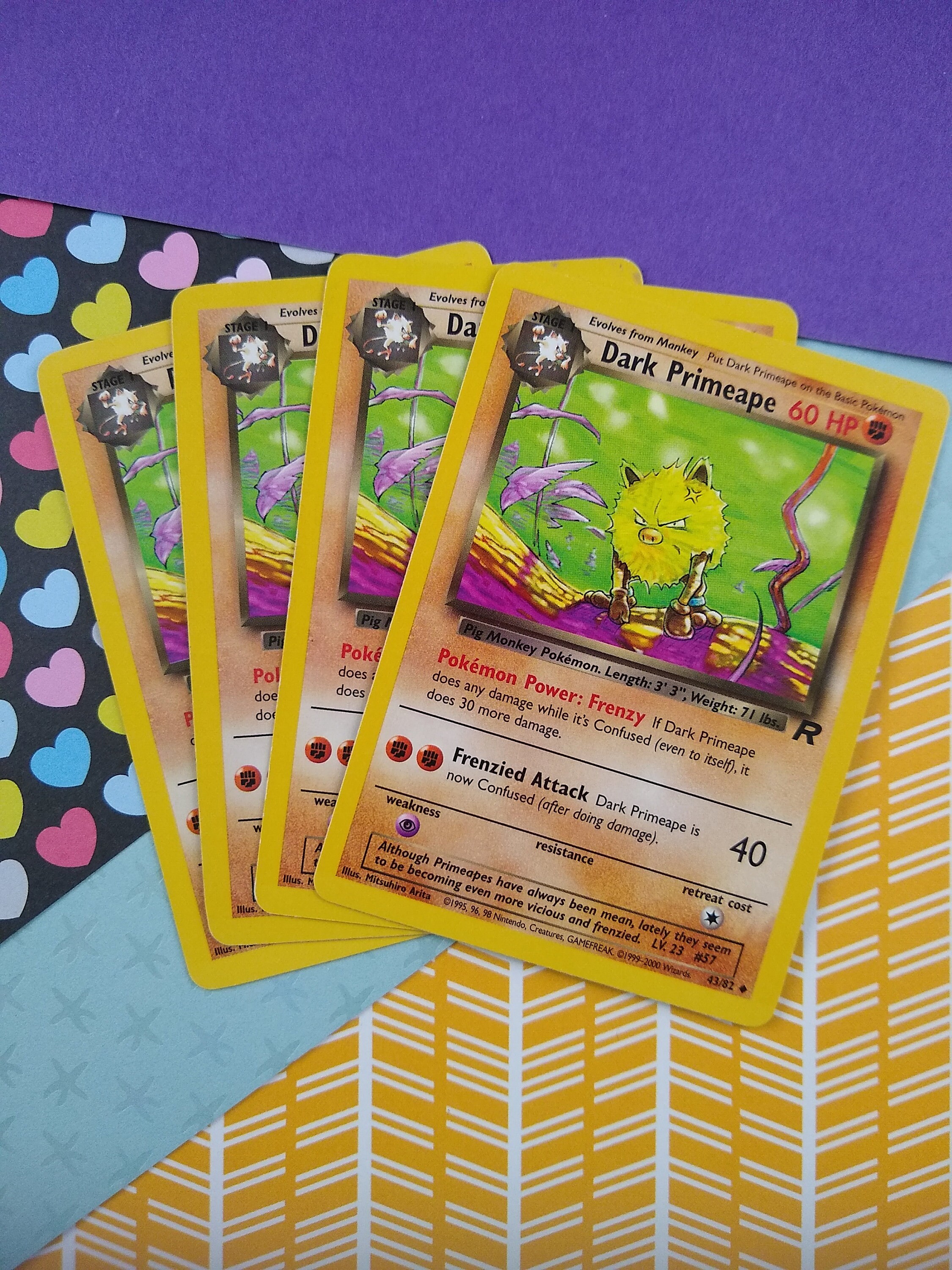 rare earth card game AGS Graded 2000 Pokemon Rocket Dark Primeape 1st Edition 43/82 8.5 main image 1