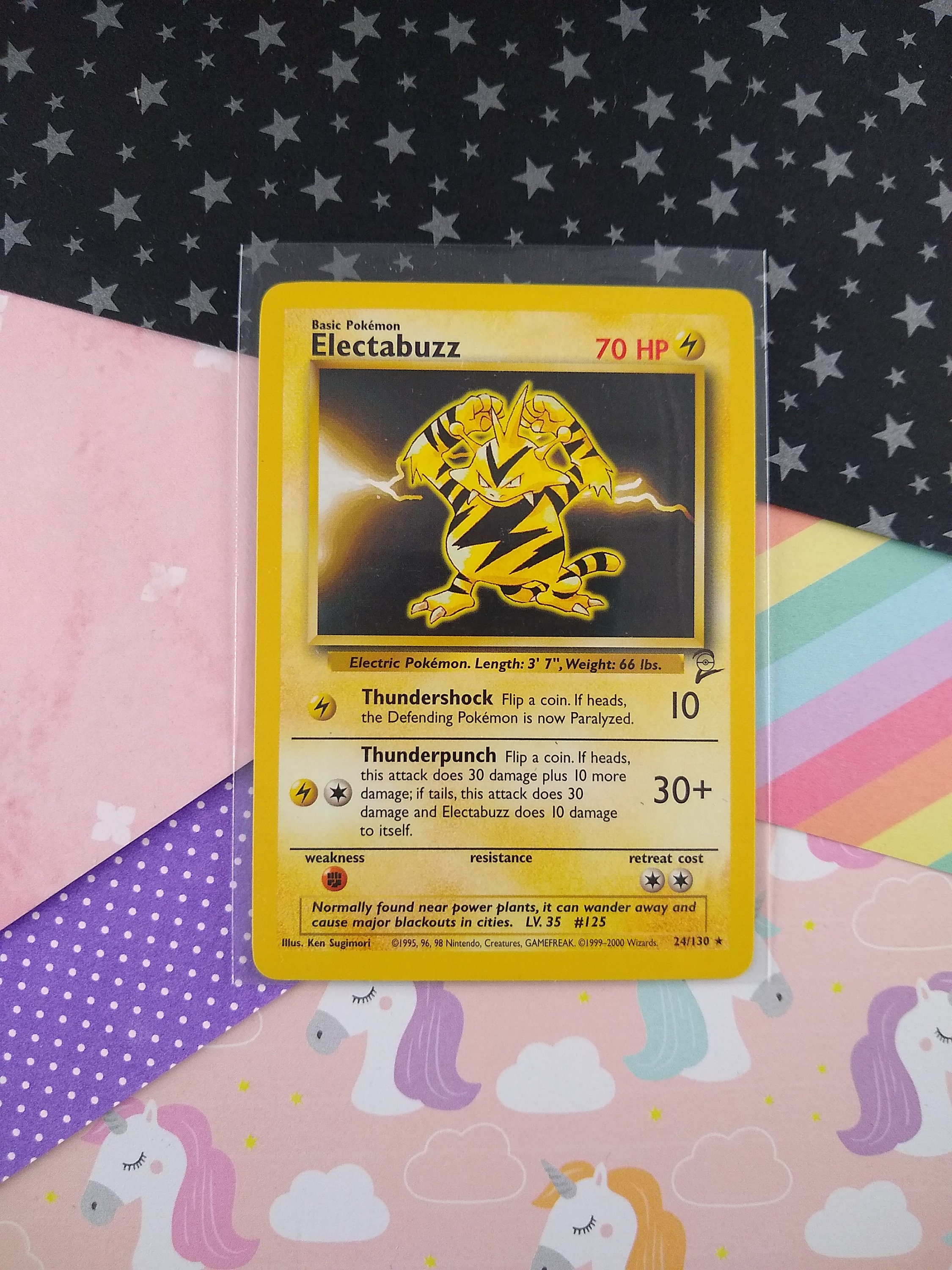 Vintage Rare - Base Set 2 Electabuzz Non-holo Pokemon Card 24/130 - VG (B)  - Etsy Australia