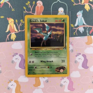 Vintage Rare - Brock's Zubat Gym Heroes Non-Holo Pokemon Karte 24/132 - VG